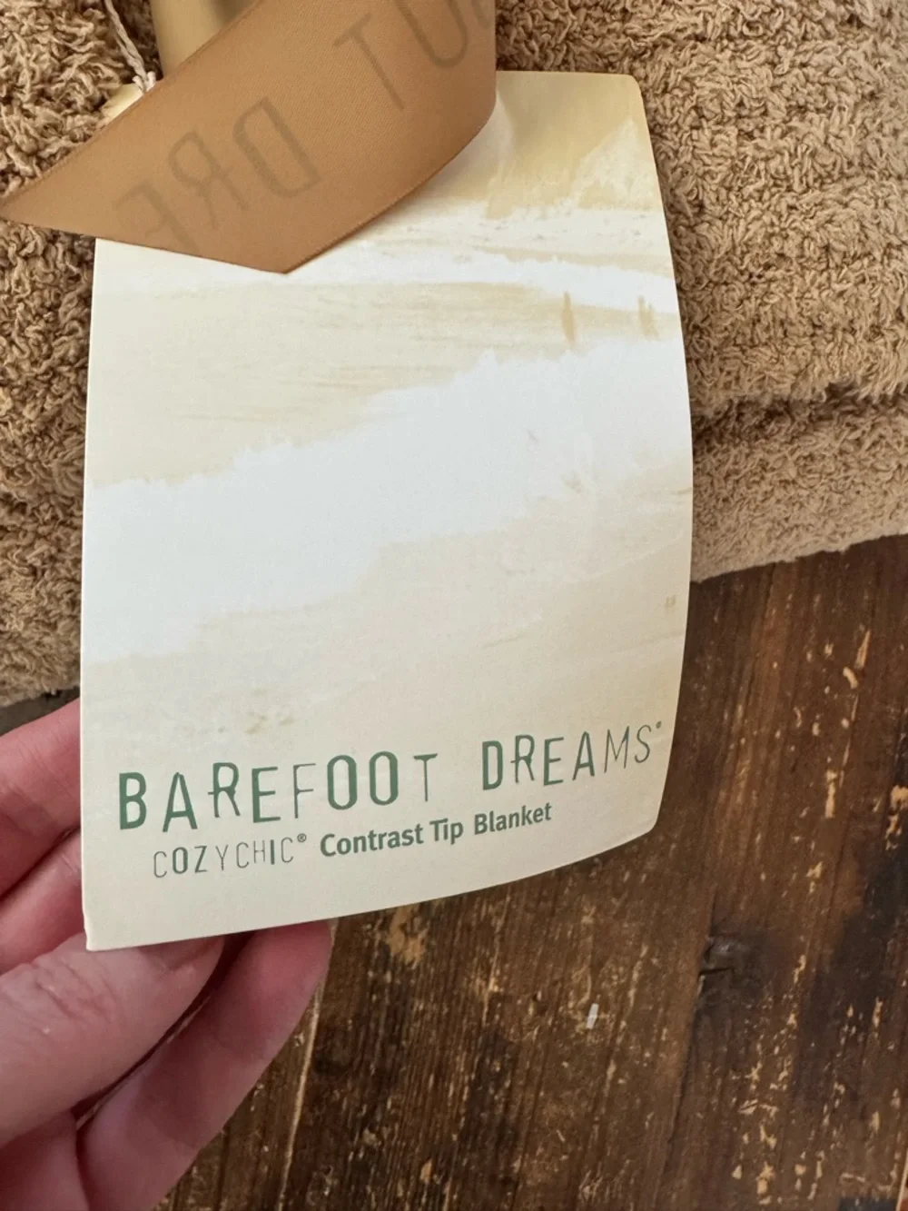 NEW! Barefoot Dreams Cozy Chic Rib Trim Throw